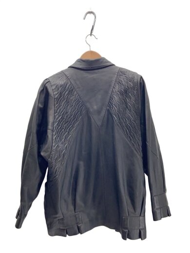 商品画像：Enrico Zuelli/レザージャケット・ブルゾン/40/ポリエステル/ブラック 2