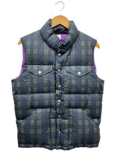 商品画像：ザノースフェイス/ND2965N/ダウンベスト/M/ポリエステル/グリーン/チェック 1