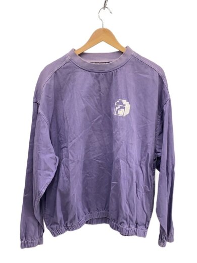 商品画像：シーイー/長袖Tシャツ/L/コットン/パープル/無地/胸元刺繍/首部分褪せ 1