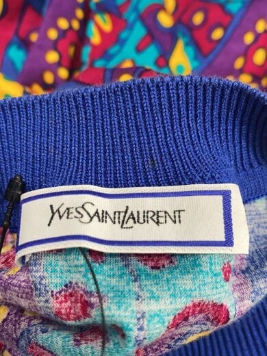 画像：YVES SAINT LAURENTイヴサンローラン/SM74-026/長袖ワンピース/M/コットン/マルチカラー/総柄3