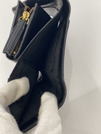 商品画像：3つ折り財布/レザー/BLK/メンズ 6