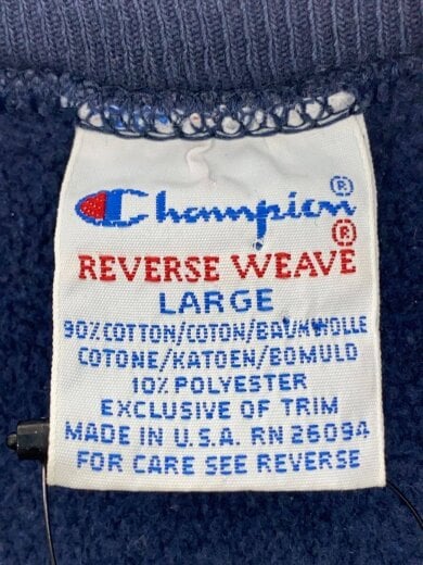 画像：Championスウェット/L/コットン/NVY3