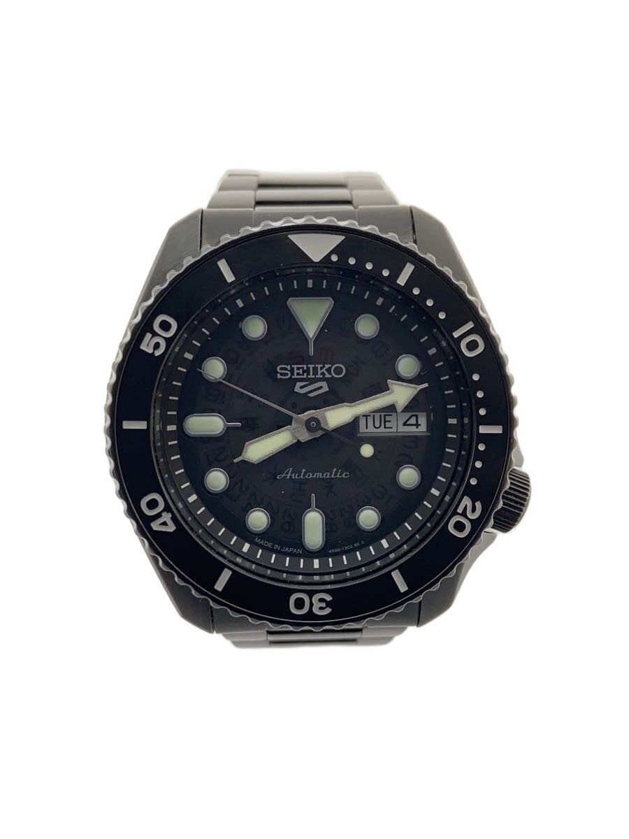 SEIKO × BEAMS / 自動巻腕時計/アナログ/--/BLK/BLK/4R36-16V0/別注/5 Sports