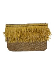 ハンドバッグ/カゴバッグ/フリンジ/--/YLW