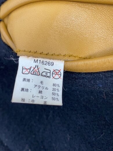 商品画像：スタジャン/袖レザー切替/TALONジップ/38/ウール/BLK 5