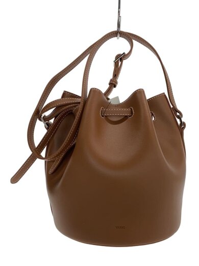 商品画像：ショルダーバッグ/巾着/レザー/BRW 1