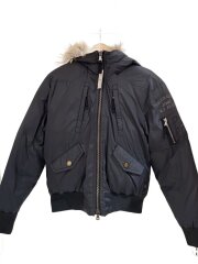 フライトジャケット/M/ナイロン/GRY使用感考慮