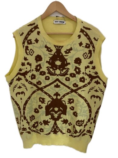 商品画像：21SSPersia Knit Vest/ニット・セーター/L/コットン/YLW/ttt-2021ss-kt02 1