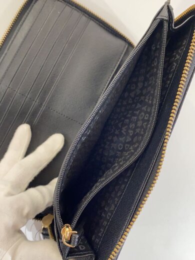 商品画像：長財布/ナイロン/BLK/無地/レディース/ロゴプレート 5