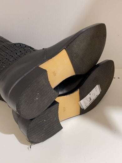 商品画像：パンチングデザイン/ロングブーツ/23.5cm/BLK/レザー 4