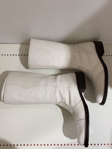 商品画像：ウェスタンブーツ/ロングブーツ/23.5cm/WHT/レザー 6