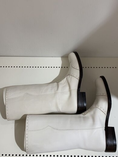 商品画像：ウェスタンブーツ/ロングブーツ/23.5cm/WHT/レザー 7