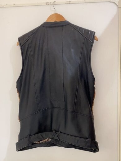 商品画像：使用感考慮/SONS OF HEROES/ベスト/M/レザー/BLK/総柄/LEATER004/190 2