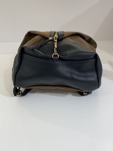 商品画像：レザー切替/リュック/ナイロン/BRW 4