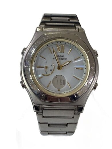 商品画像：ソーラー腕時計/アナログ/ステンレス/WHT/SLV/SS/LWA-M160// 1