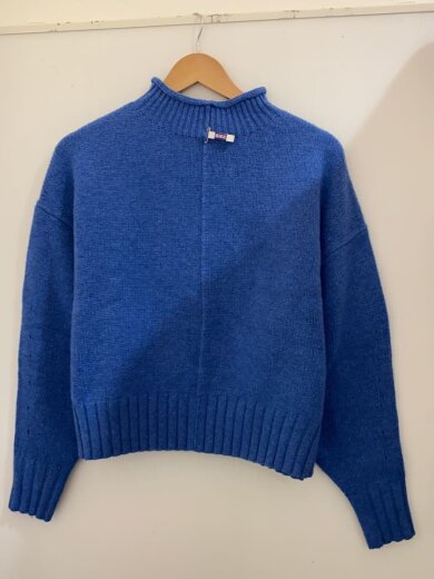 商品画像：カシミヤ混合/ニット・セーター(厚手)/S/ウール/BLU/無地/12-02-15-02632 2
