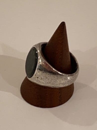 商品画像：オーバル/グリーンマーブル/リング/SV925/19号/SLV/メンズ 2