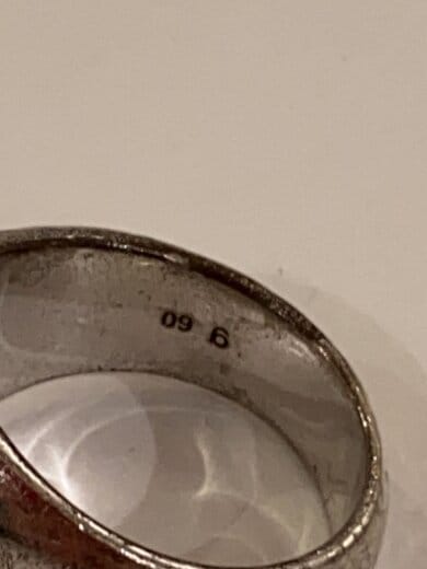 商品画像：オーバル/グリーンマーブル/リング/SV925/19号/SLV/メンズ 3