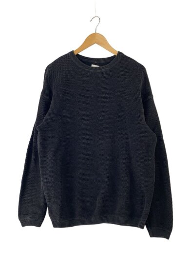 商品画像：Moss Stitch L/S/ニット・セーター(厚手)/2/コットン/BLK/1703-002// 1