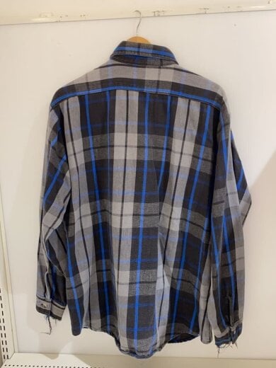 商品画像：70～80s/TALLMAN/三角タグ/ネルシャツ/XL/コットン/BLK/チェック 2