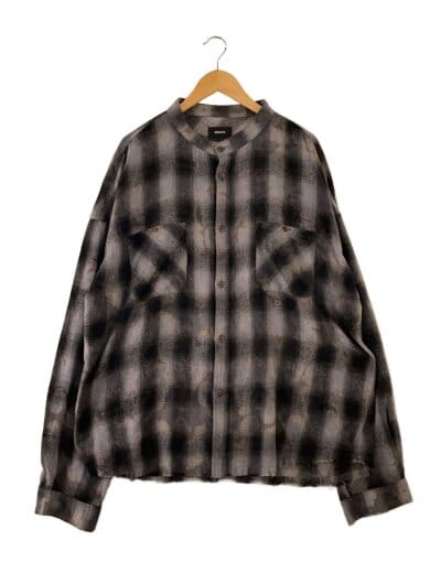 商品画像：25FW/COLLAR LESS SHIRT/2XL/ポリエステル/GRY/オンブレCK/BR25AW-S20// 1