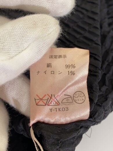 商品画像：長袖ブラウス/M/コットン/BLK/無地 5