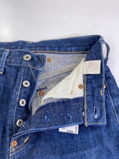 商品画像：702/J22/赤耳/ボトム/28/コットン/NVY/無地/裾ダメージ有// 3