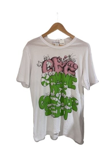 商品画像：Tシャツ/L/コットン/WHT/プリント/FH-T004 1