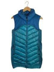 ダウンジャケット/S/ナイロン/BLU/無地/Y-316