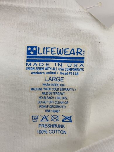 商品画像：Tシャツ/L/コットン/WHT 3