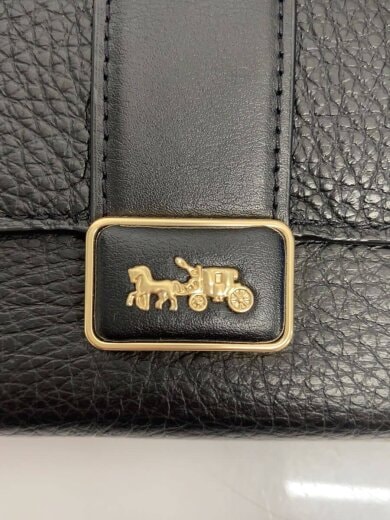 商品画像：2つ折り財布/レザー/BLK/無地/レディース/CC059 3