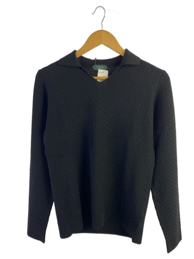 商品画像：ニット・セーター(薄手)/46/ウール/BLK 1