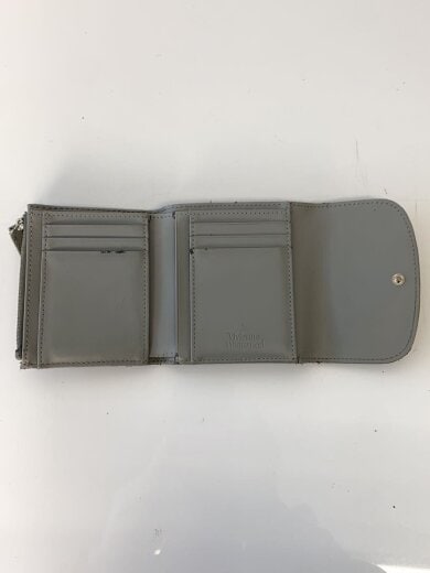 商品画像：3つ折り財布/レザー/GRY/無地/レディース 4