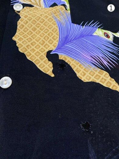 商品画像：アロハシャツ/--/リネン/BLK/花柄// 5