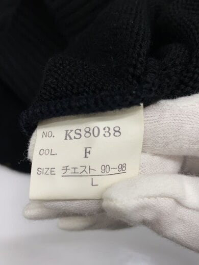 商品画像：ニット・セーター(厚手)/L/ウール/BLK/無地/ks8038 4