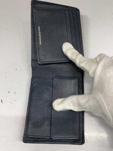 商品画像：2つ折り財布/レザー/NVY/無地/メンズ 4