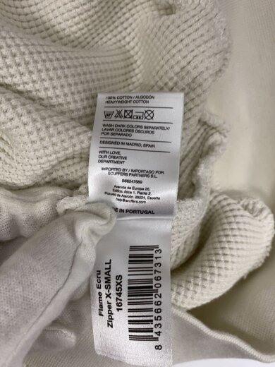 商品画像：SCUFFERS/ジップパーカー/XS/コットン/CRM/無地 4