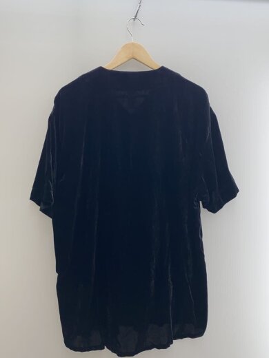 商品画像：25SS/Velvet Baseball Jersey/半袖シャツ/XL/ベロア/BLK/無地 2