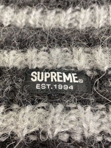 商品画像：ニットキャップ/--/アルパカ/BLK/ストライプ/メンズ/loose stripe beanie 23FW 4