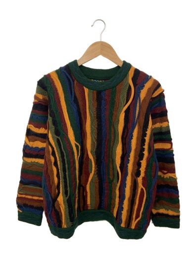 商品画像：ニット・セーター(厚手)/M/ウール/マルチカラー/総柄/3Dニット 1