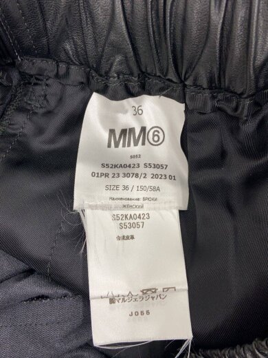 商品画像：ボトム/36/フェイクレザー/BLK/無地/フェイクレザーイージートラウザー 5