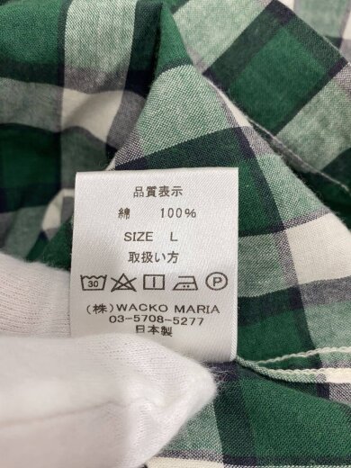 商品画像：半袖シャツ/L/コットン/GRN/チェック// 4