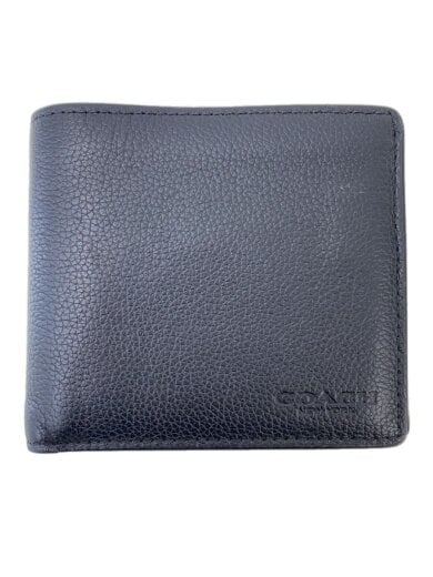 商品画像：2つ折り財布/レザー/BLK/無地/メンズ/G2430 1