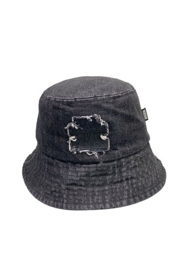 商品画像：PATCHED DENIM BUCKET HAT/バケットハット/S/コットン/BLK/メンズ 1