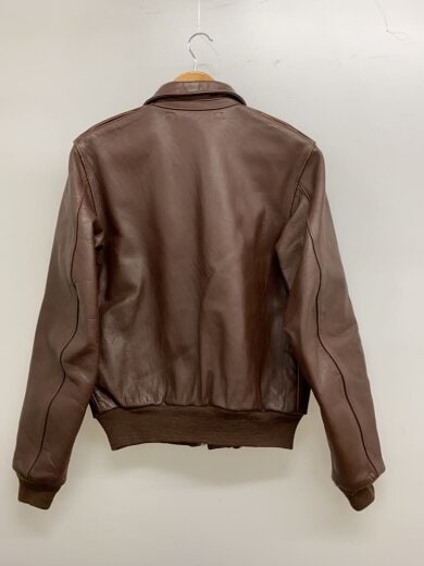 商品画像：J.A.DUBOW/A-2復刻/リブ穴/レザージャケット/38/レザー/BRW/無地 2