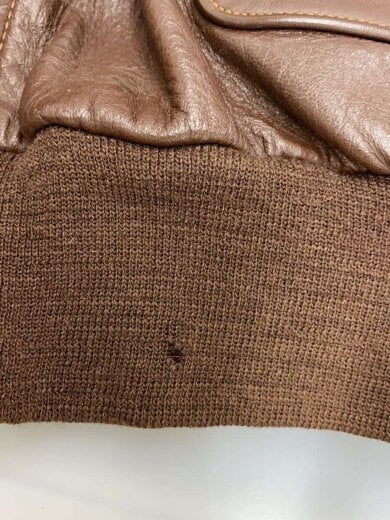 商品画像：J.A.DUBOW/A-2復刻/リブ穴/レザージャケット/38/レザー/BRW/無地 5