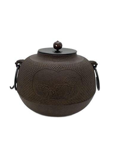 商品画像：田口釜/松鶴霰地紋/茶釜// 1