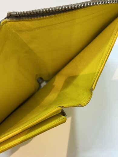 商品画像：少々汚れ、使用感有り/財布/レザー/グレー/無地/レディース 6