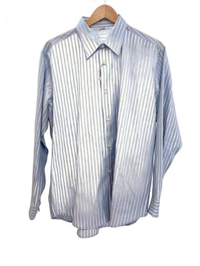 商品画像：長袖シャツ/5/ウール/ブルー/ストライプ/A26SS01WW 1