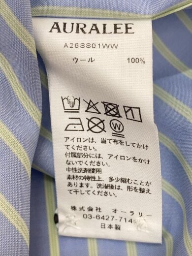 商品画像：長袖シャツ/5/ウール/ブルー/ストライプ/A26SS01WW 4